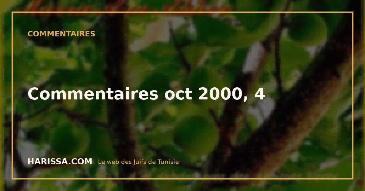 Commentaires oct 2000, 4