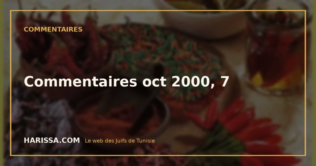 Commentaires oct 2000, 7