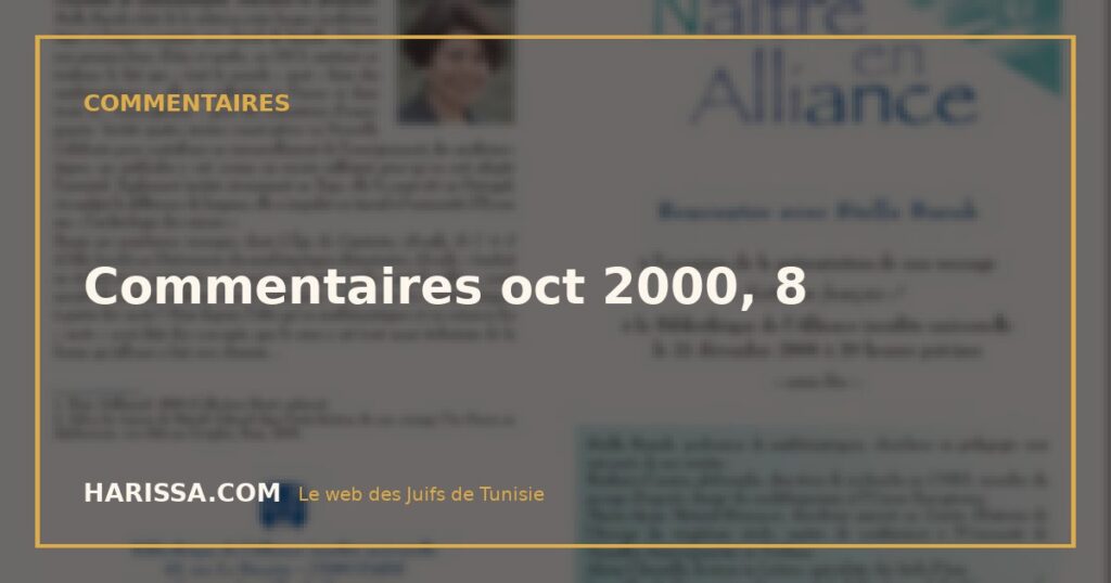 Commentaires oct 2000, 8