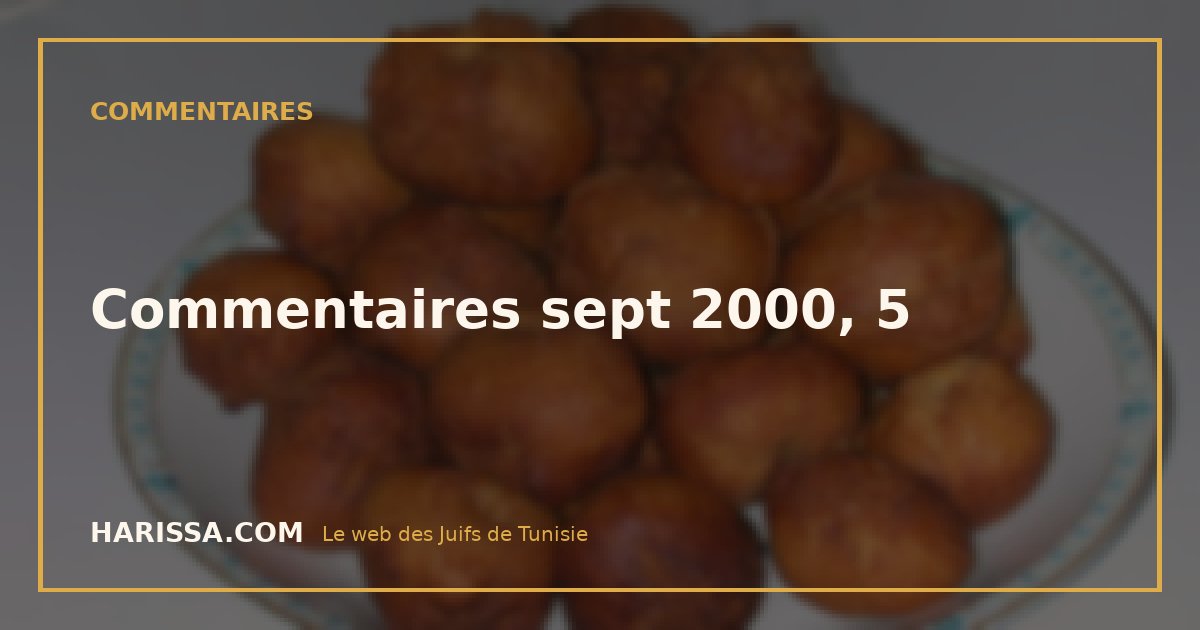 Commentaires sept 2000, 5