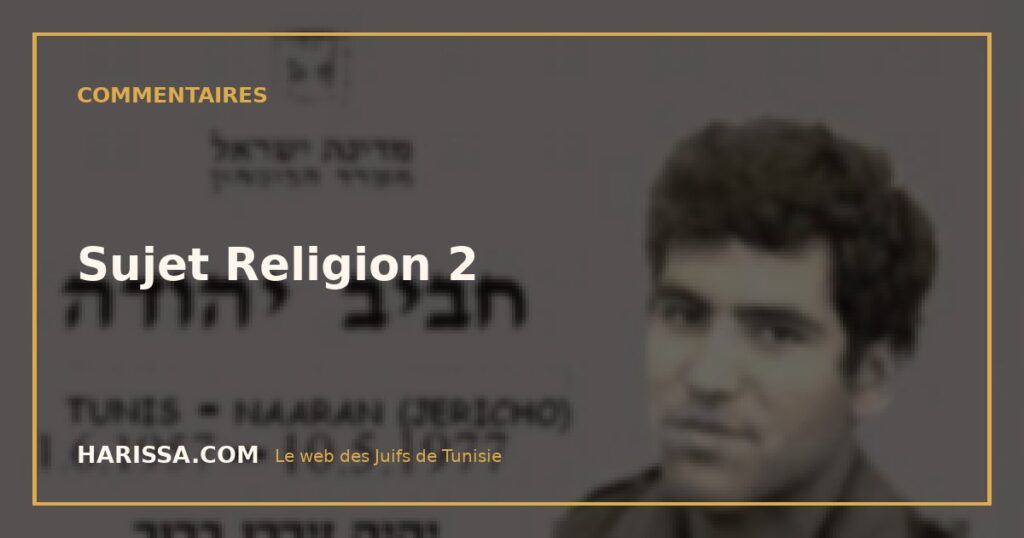 Sujet Religion 2