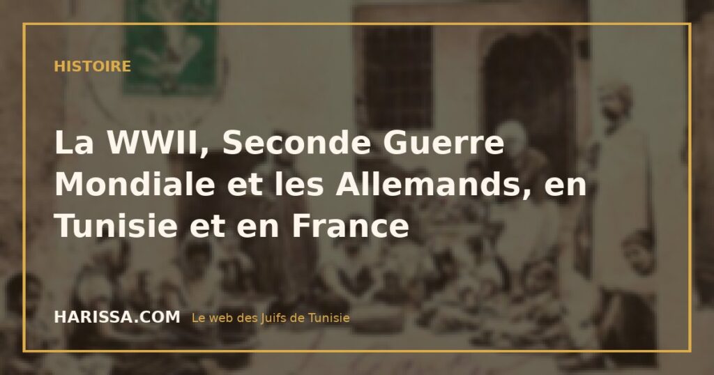 La WWII, Seconde Guerre Mondiale et les Allemands, en Tunisie et en France