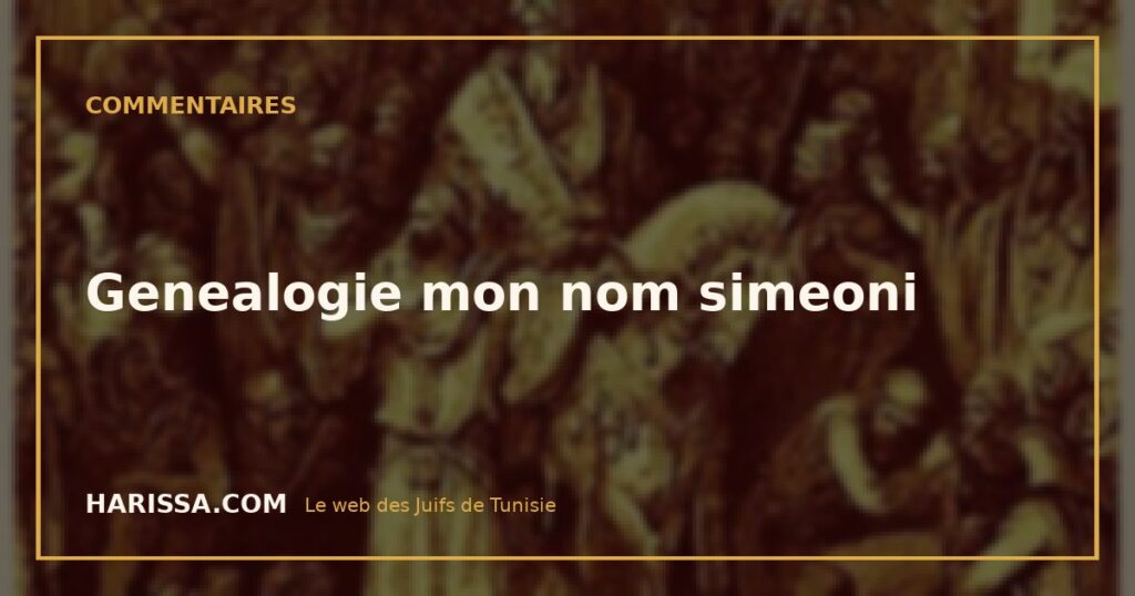 Genealogie mon nom simeoni