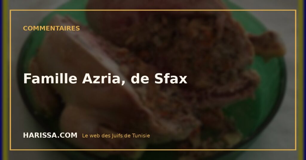 Famille Azria, de Sfax