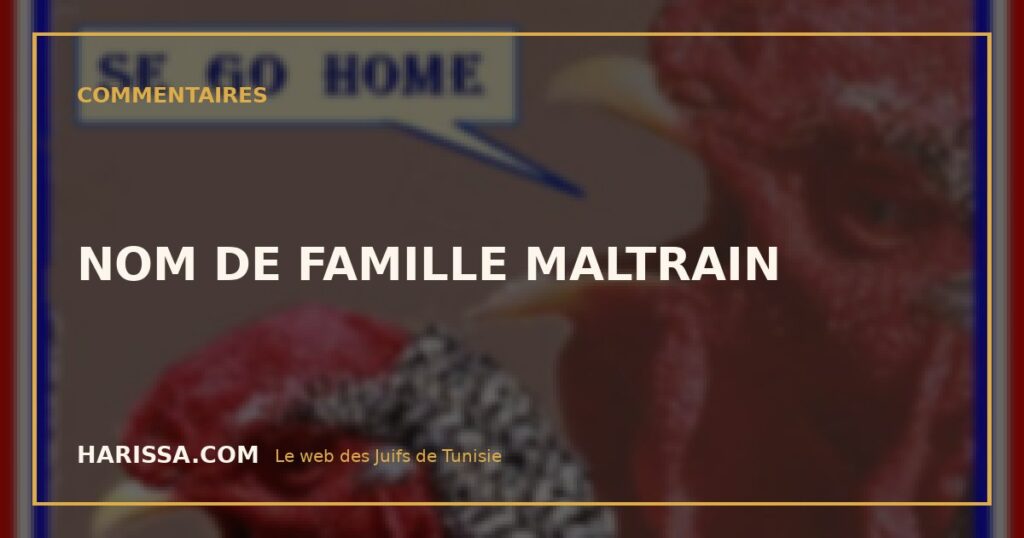 NOM DE FAMILLE MALTRAIN