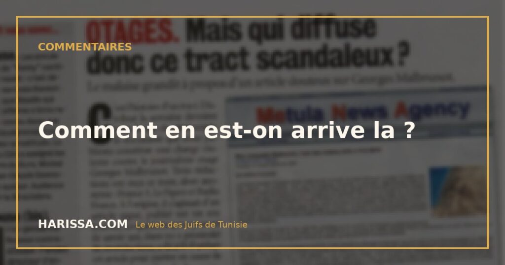 Comment en est-on arrive la ?