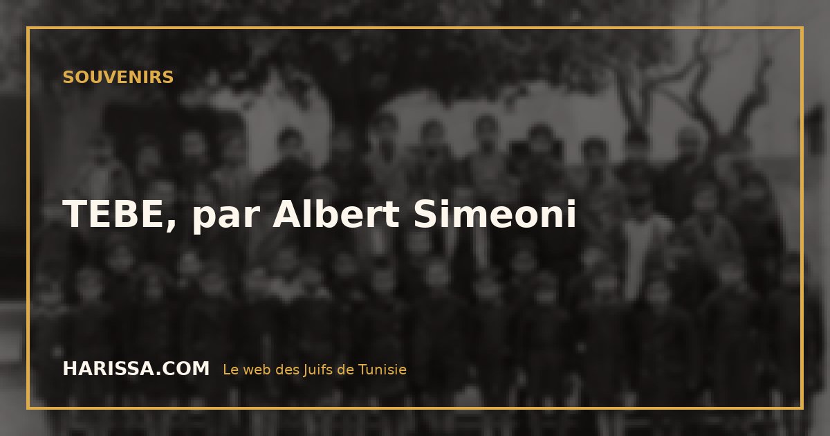 TEBE, par Albert Simeoni