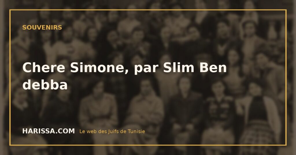 Chere Simone, par Slim Ben debba
