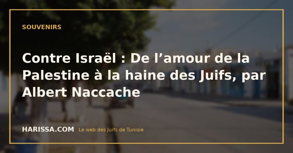 Contre Israël : De l’amour de la Palestine à la haine des Juifs, par Albert Naccache
