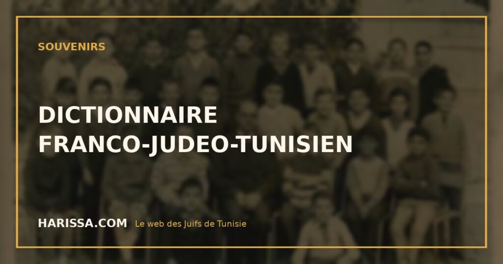 DICTIONNAIRE FRANCO-JUDEO-TUNISIEN