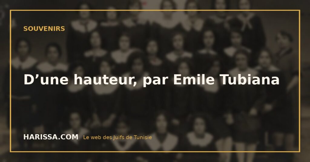 D’une hauteur, par Emile Tubiana