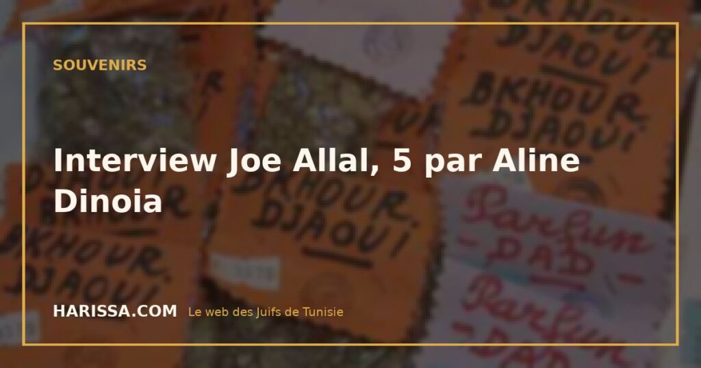 Interview Joe Allal, 5 par Aline Dinoia