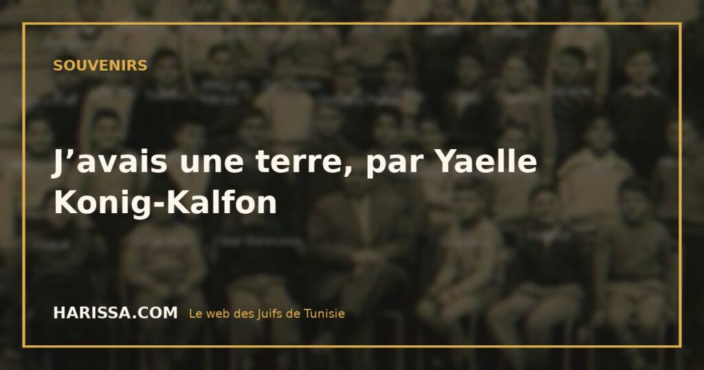 J’avais une terre, par Yaelle Konig-Kalfon