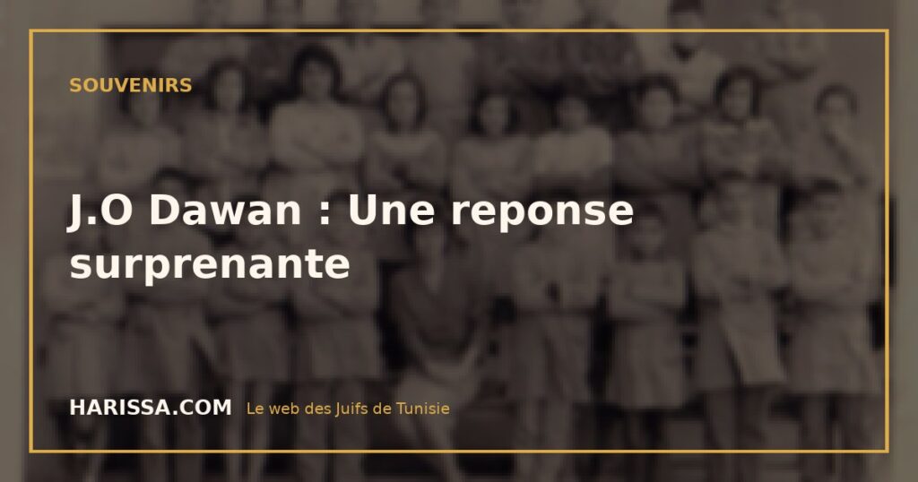 J.O Dawan : Une reponse surprenante