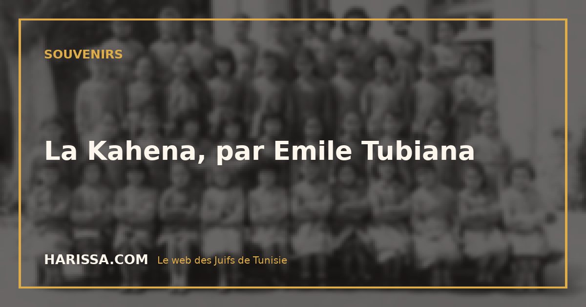 La Kahena, par Emile Tubiana
