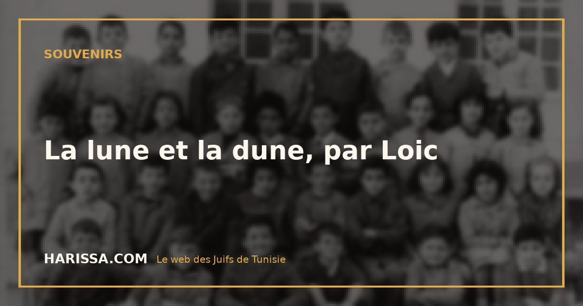 La lune et la dune, par Loic