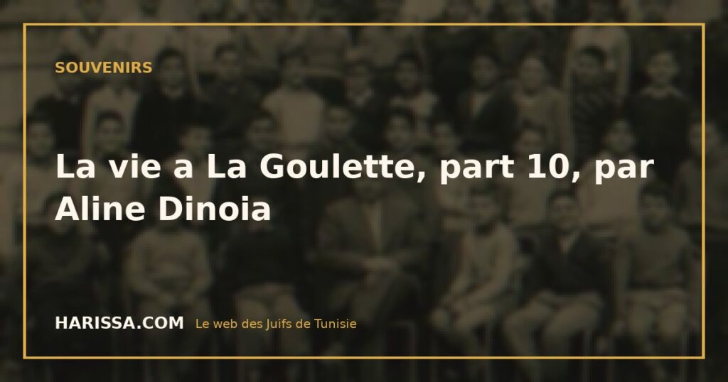 La vie a La Goulette, part 10, par Aline Dinoia