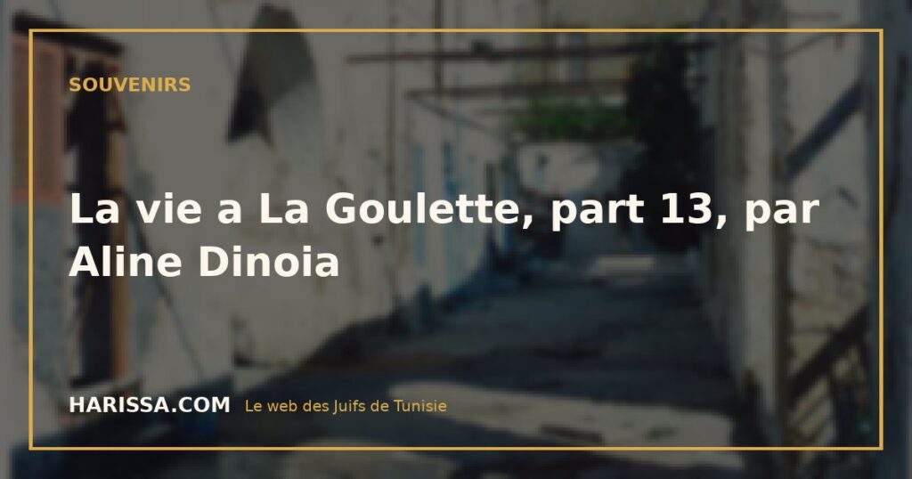 La vie a La Goulette, part 13, par Aline Dinoia