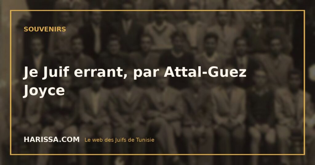 Je Juif errant, par Attal-Guez Joyce
