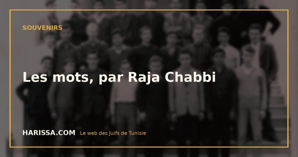 Les mots, par Raja Chabbi