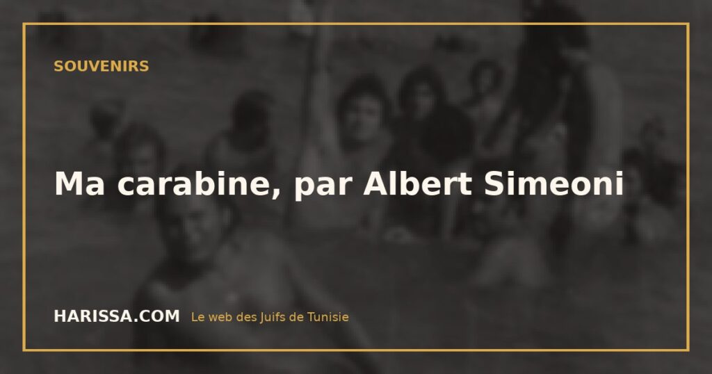 Ma carabine, par Albert Simeoni