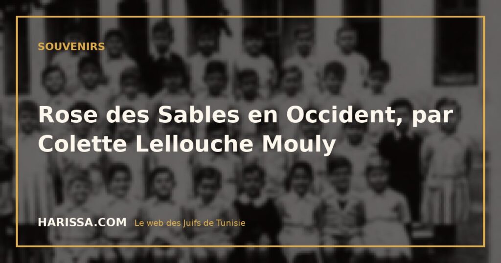 Rose des Sables en Occident, par Colette Lellouche Mouly