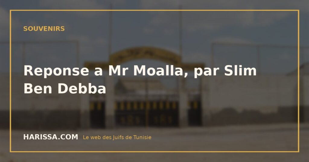 Reponse a Mr Moalla, par Slim Ben Debba