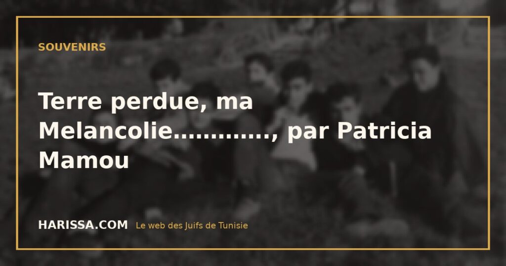 Terre perdue, ma Melancolie…………., par Patricia Mamou
