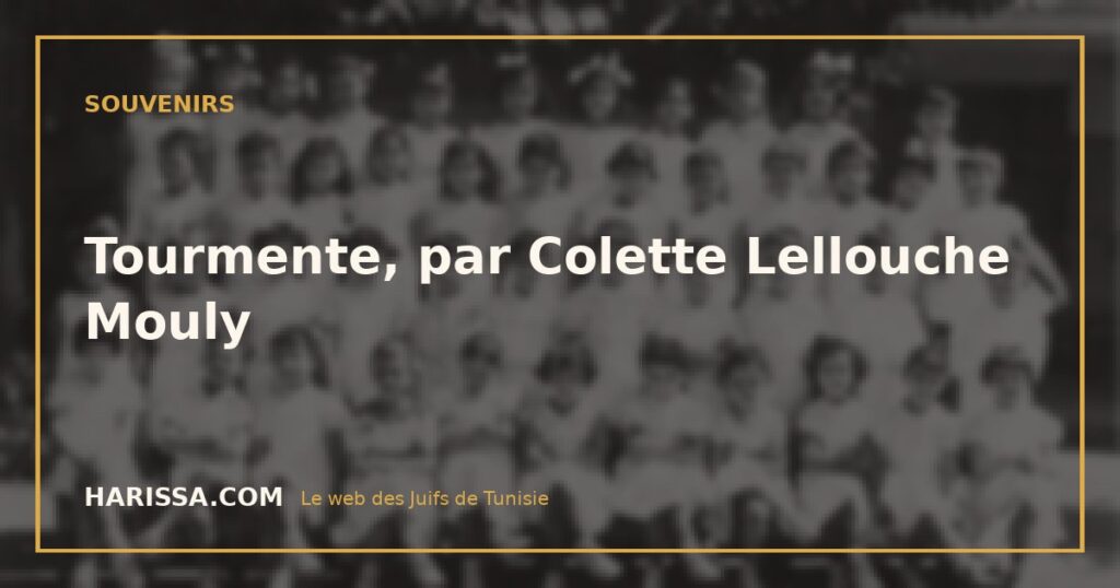 Tourmente, par Colette Lellouche Mouly