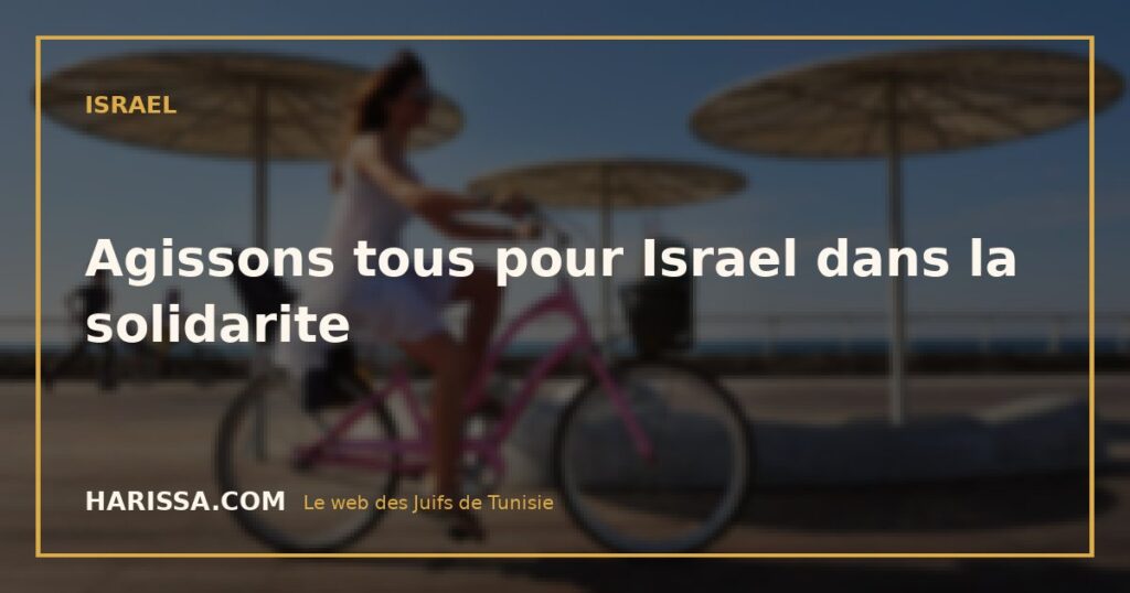 Agissons tous pour Israel dans la solidarite