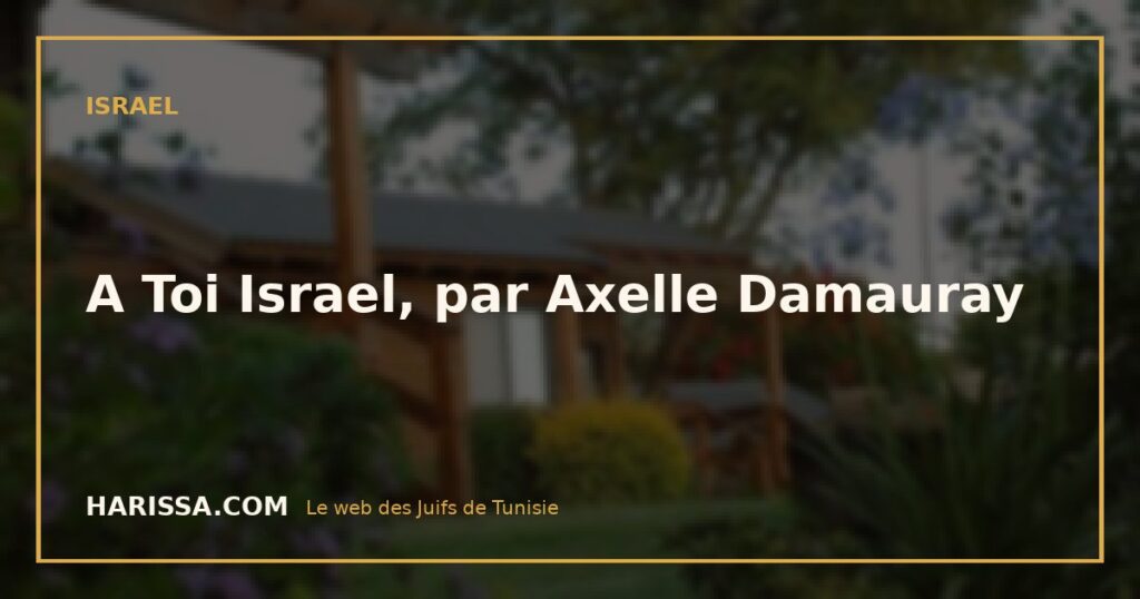 A Toi Israel, par Axelle Damauray
