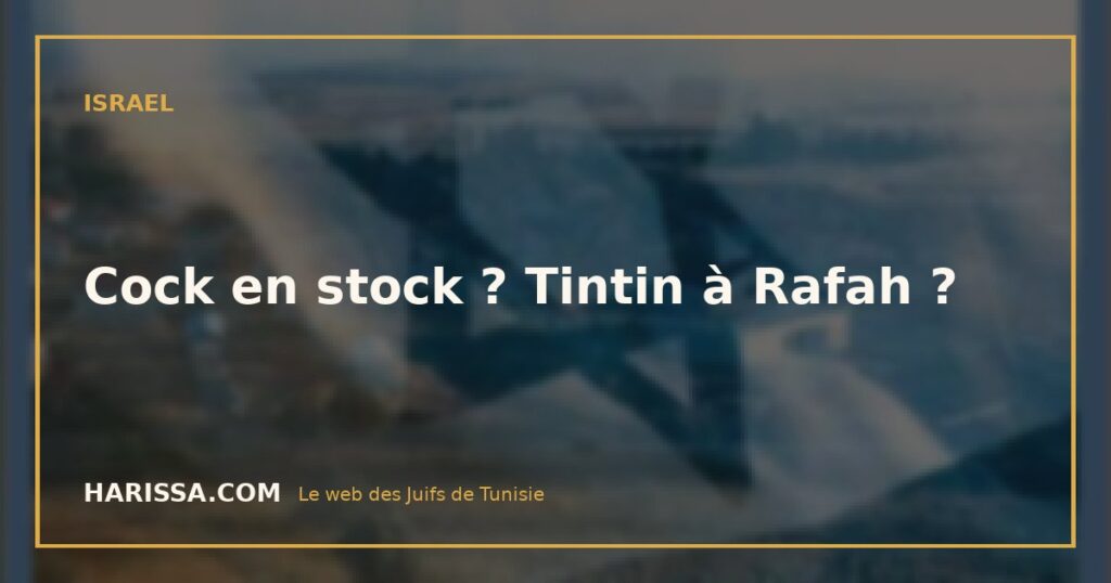 Cock en stock ? Tintin à Rafah ?