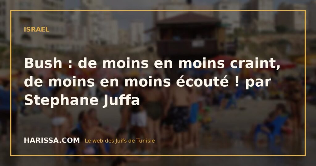 Bush : de moins en moins craint, de moins en moins écouté ! par Stephane Juffa