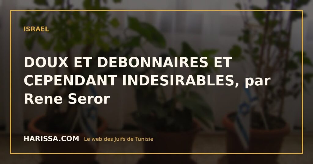 DOUX ET DEBONNAIRES ET CEPENDANT INDESIRABLES, par Rene Seror