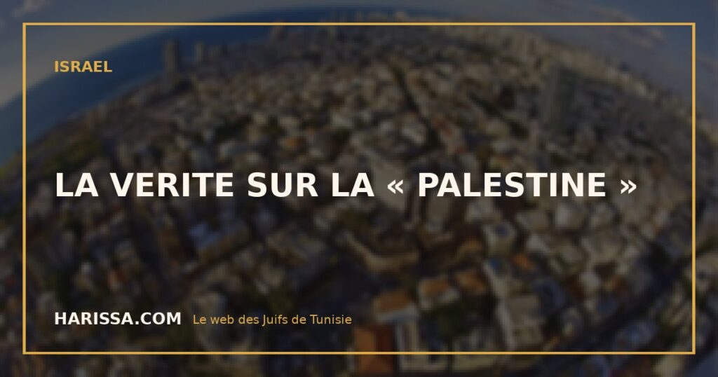 LA VERITE SUR LA « PALESTINE »