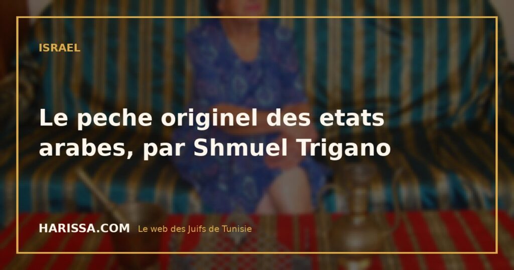 Le peche originel des etats arabes, par Shmuel Trigano