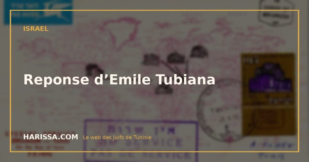Reponse d’Emile Tubiana