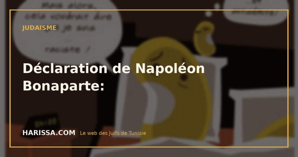 Déclaration de Napoléon Bonaparte: