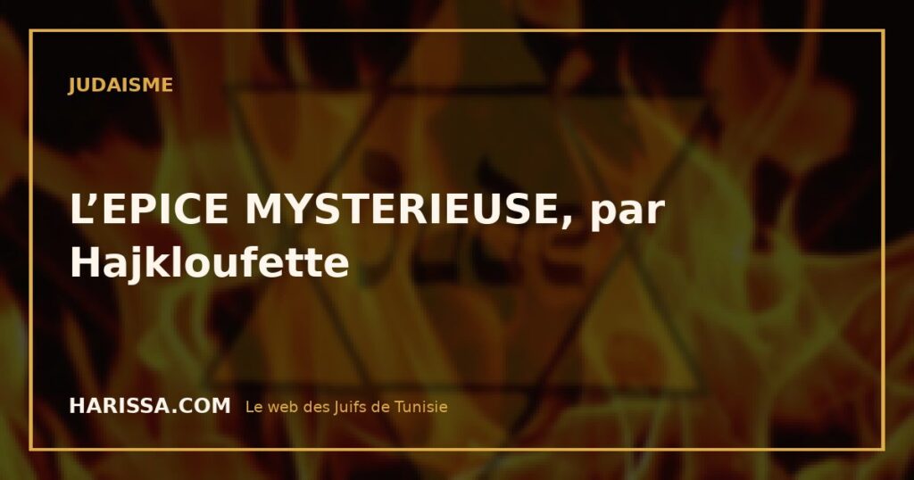 L’EPICE MYSTERIEUSE, par Hajkloufette