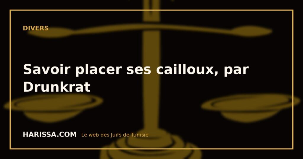 Savoir placer ses cailloux, par Drunkrat