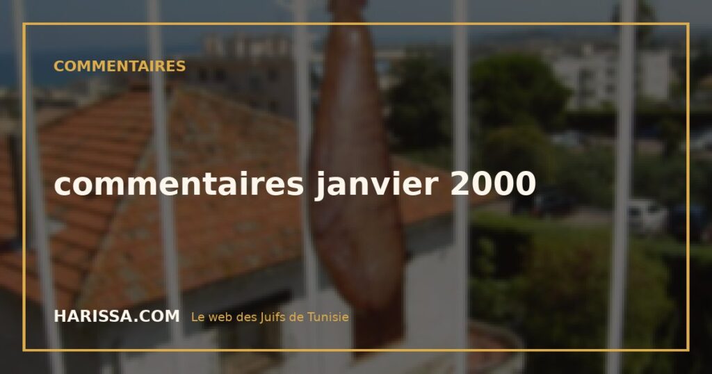 commentaires janvier 2000