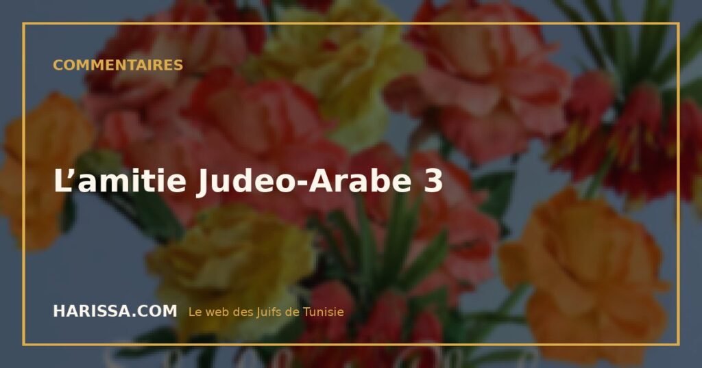 L’amitie Judeo-Arabe 3